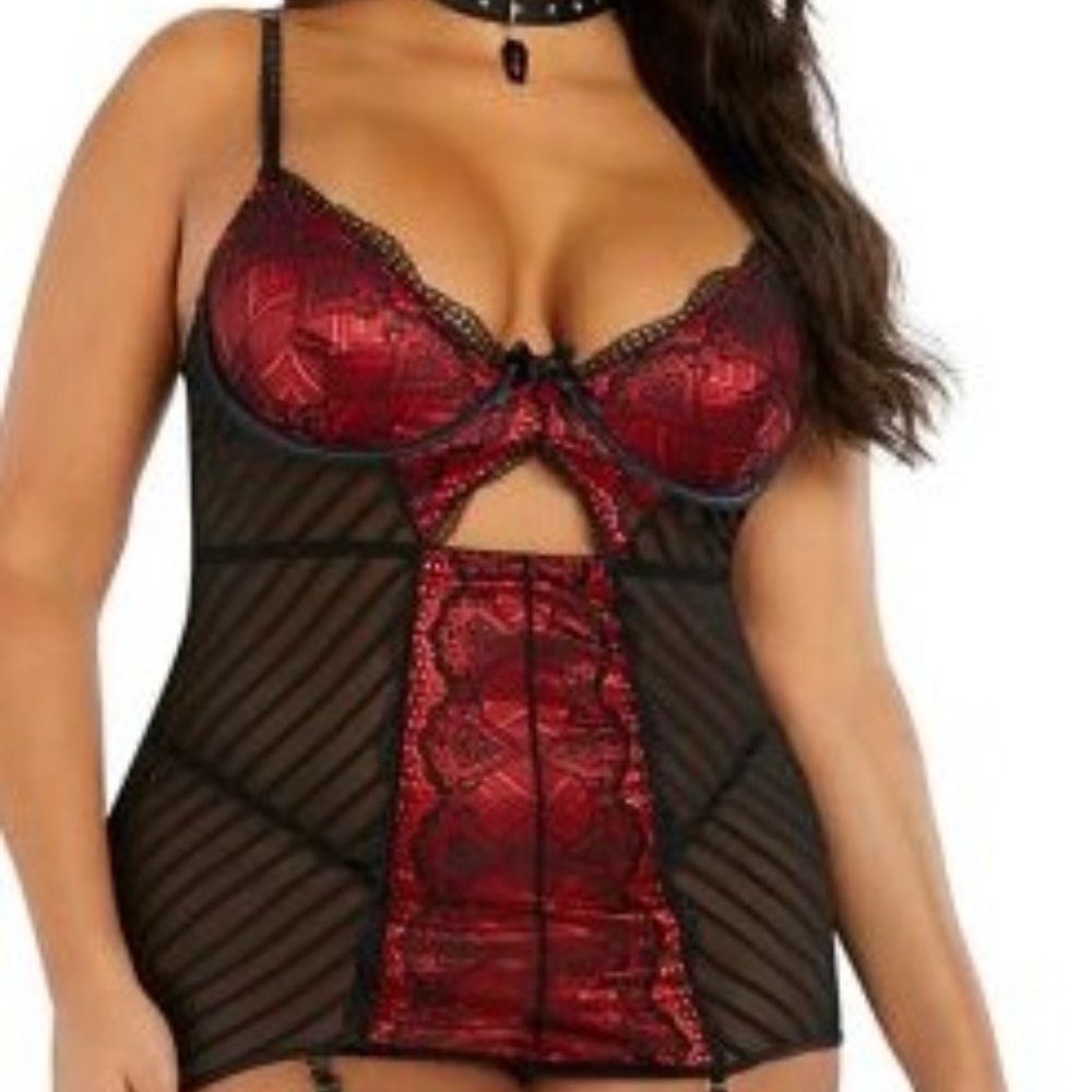 BodyRage Curve O/S Plus Lingerie Costume Dress/Chemise